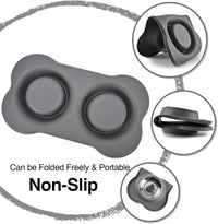 Dog Bowls 2 Stainless Steel Bowl for Pet Water and Food Feeder - 6½ oz ea / Gray - image 2