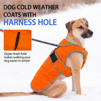 MIGOHI Warm Dog Coat Waterproof Winter Dog Jacket, M - Orange / Small - image 2
