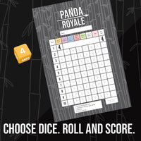 Panda Royale dice game by Last Night Games with translucent dice in 7 colors - view 3