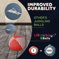 speevers Juggling Balls for Beginners and Professionals Set of 3 - Red - White / 3.2 oz - image 3