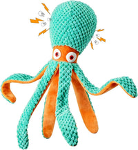 Fuufome Squeaky Dog Toys for Indoor Play with Small - Orange-green