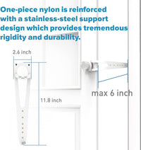 Neobay Cat Door Latch with Stabilizer - White 4 Packs - image 2
