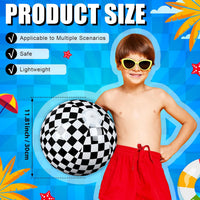 Hollowfly 12 Pack Checkered Flag Beach Balls Kids 7.87" - 11.8" / Checkered Flag / 2 - image 2