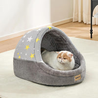 Cute Cat Beds for Indoor Cats, Cave Bed for Kittens - Large / Gray - image 4