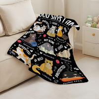 Cat Throw Blanket with Bible Verse, Thoughtful Christian Gifts - Bible-cat / 40"x50" - image 2