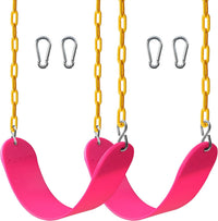 Sunnyglade 2PCS Swings Seats Heavy Duty with 66" Chain Support 250lb - Pink / 2