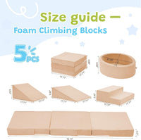 Elftopia foam climbing set with ball pit, stairs and ramps for toddlers in grey - view 22