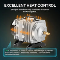 VIVOSUN Commercial Air Pump 634GPH, 25W, 40L/min 6 Outlet for Aquarium and Hydroponic Systems