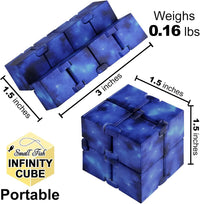 Infinity Cube Fidget Toys for Kids - Galaxy-blue / 1.5 x 1.5 Inches - image 2