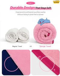 Ultra Absorbent Pet Towel, Quick-Drying - Pink / Large (Pack of 2) - image 3