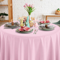 4Pcs Pastel Tablecloths, Mix Color Plastic Tablecloth Disposable Rectangle Table Covers for Baby - Pastel Round / 4pcs - image 4