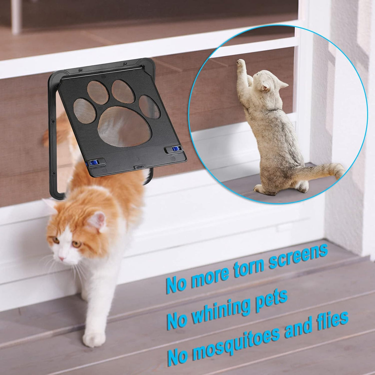 Ownpets Magnetic Cat Screen Door - Small - image 4