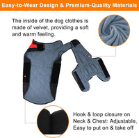 Gimilife Dog Coat, Waterproof Reflective Warm Dog Jacket Clothes for Winter – Essentials for Dogs - Red / XL ( 42-65 LB | 20.47"Neck Girth ) - image 3