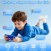 luluckck kids smart phone toy with 3.97 inch touchscreen in black and pink - view 5