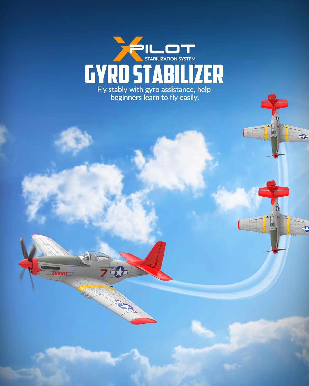 volantexrc RC Plane, 4CH Remote Control Airplane for Beginners & Adults – Fun for Kids & Family - Red - image 4