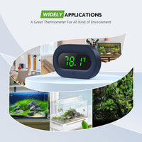 PAIZOO LED Aquarium Thermometer Digital Highly Accurate Replaceable - Green Display - image 4