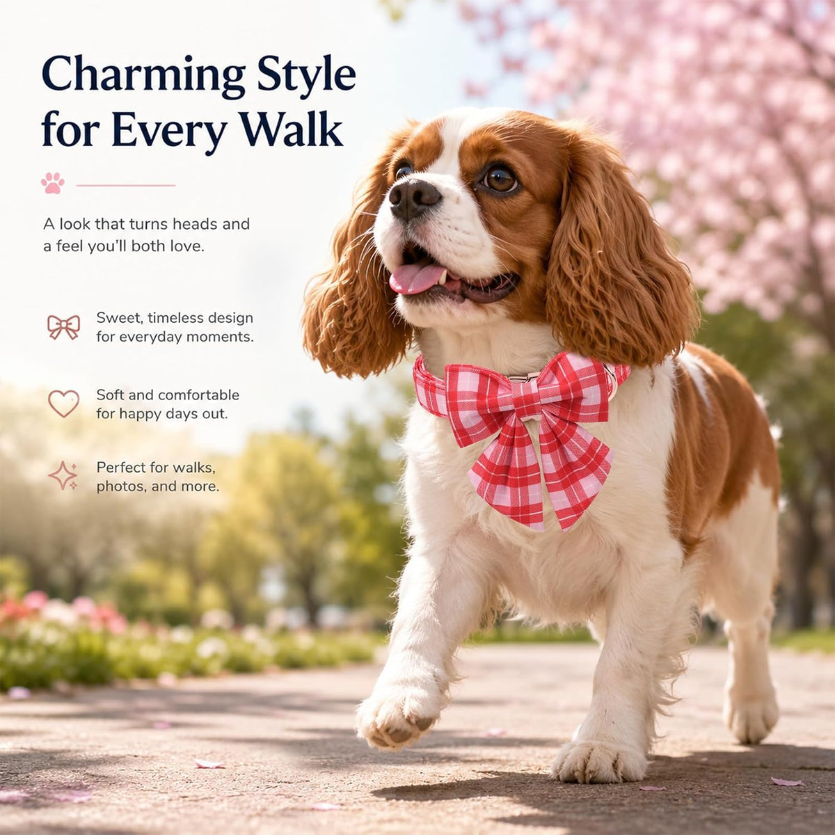 Green Dog Collar with Bow Tie, Christmas Bowtie Dog Collar M – Essentials for Dogs - XS / T-Pink Plaid - image 3