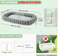 Sunhoo Foldable Cat Window Perch - Gray / 23.62"L x 11.8"W x 9.45"TH - image 2