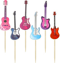 Gyufise 24Pcs Dance King Cupcake Toppers Glitter Jazz Dancers Happy - Pink Blue - image 3