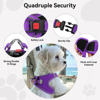 Joytale Step-in Dog Harness, Soft Breathable Mesh, Black S – Essentials for Dogs - XS--Chest: 13.5-15'' / Purple - image 3