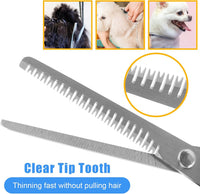 Dog Grooming Kit for Shedding, Bath Gloves - 8 PCS / Blue - image 3