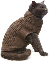 Cat Sweater Stretchy, 19 Colors, 6 Sizes - Brown / Medium / Vest - image 2