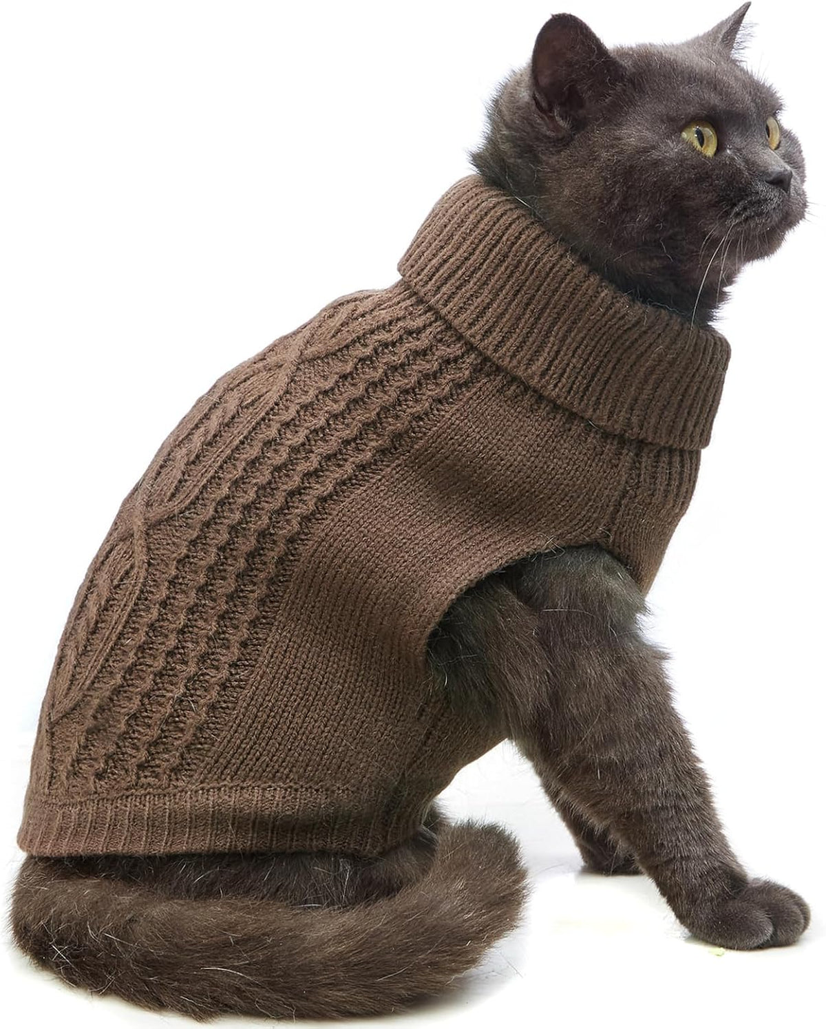 Cat Sweater Stretchy, 19 Colors, 6 Sizes - Brown / Medium / Vest - image 2