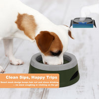 Dog Water Bowl, No Spill Water Bowl for Dogs and Cats - Army Green - image 2