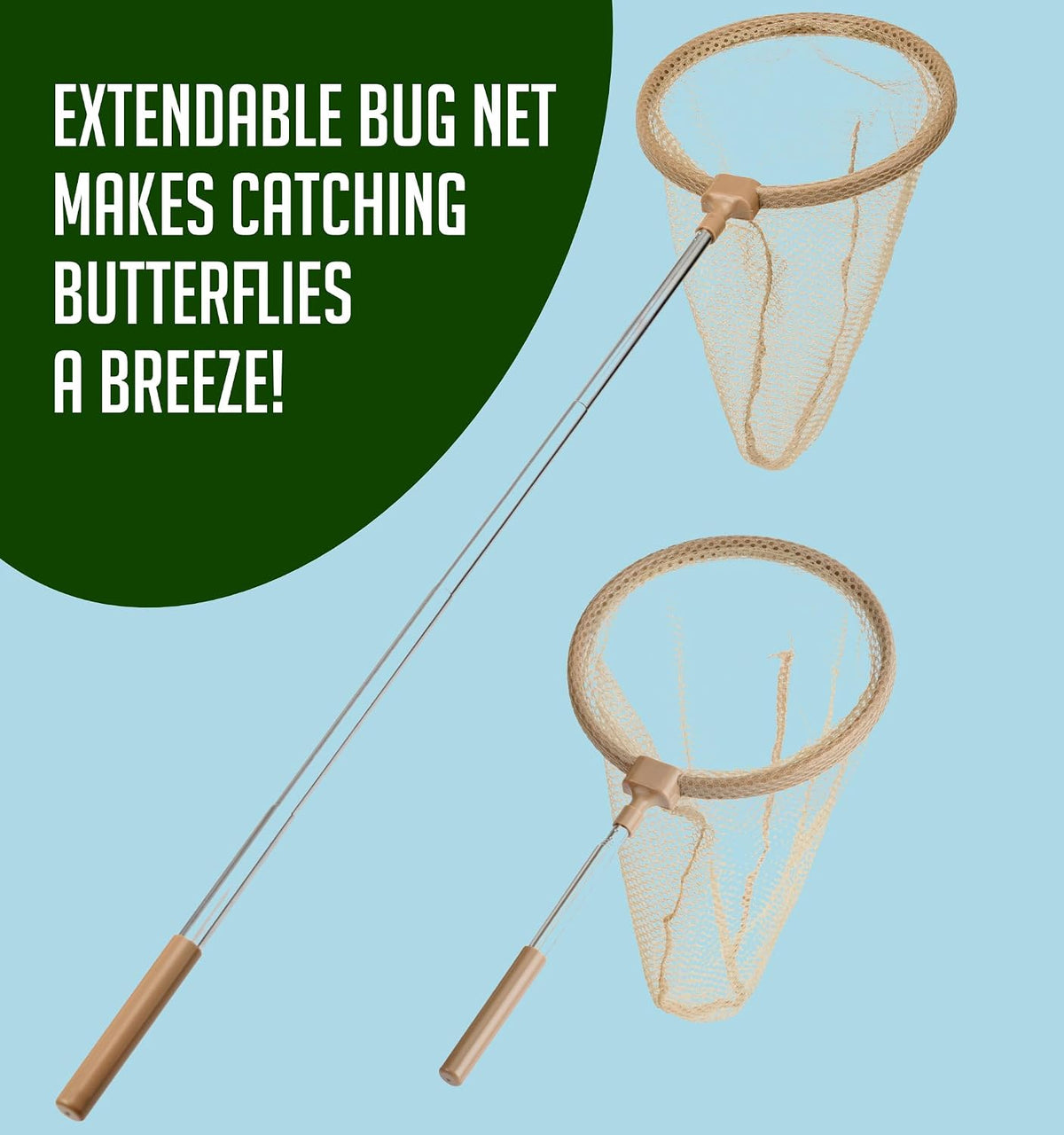 Montessori Mama kids bug catching kit with bug habitat, net and magnifying glass - view 2