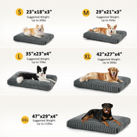 FURTIME Dog Beds Large Sized Dog, Washable Dog Bed for Crate - Grey / L(35"x23"x4") - image 3