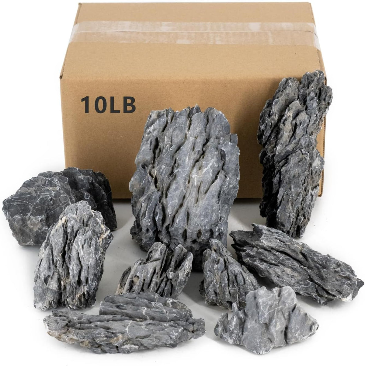 Aquarium Rocks Seiryu Stones Natural Hardscape Stone for Aquariums - Seiryu Stone / 10Lb (2-7 inch)