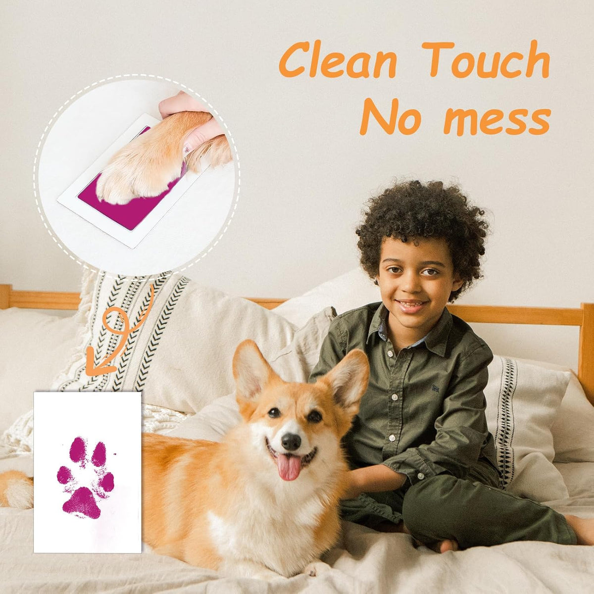 Inkless Paw Print Kit, Dog Paw Print Kit, Dog Nose Print Kit - Colors / Medium-Large 4 Pack - image 2
