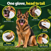 Pet Glove Wipes for Dogs & Cats, Paws, Ears & Butt Cleaning - 25 Glove Wipes - image 3