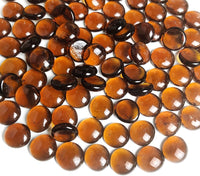 HappyFiller 2 Lb Matted Flat Marbles - Dark Amber / 5 LB