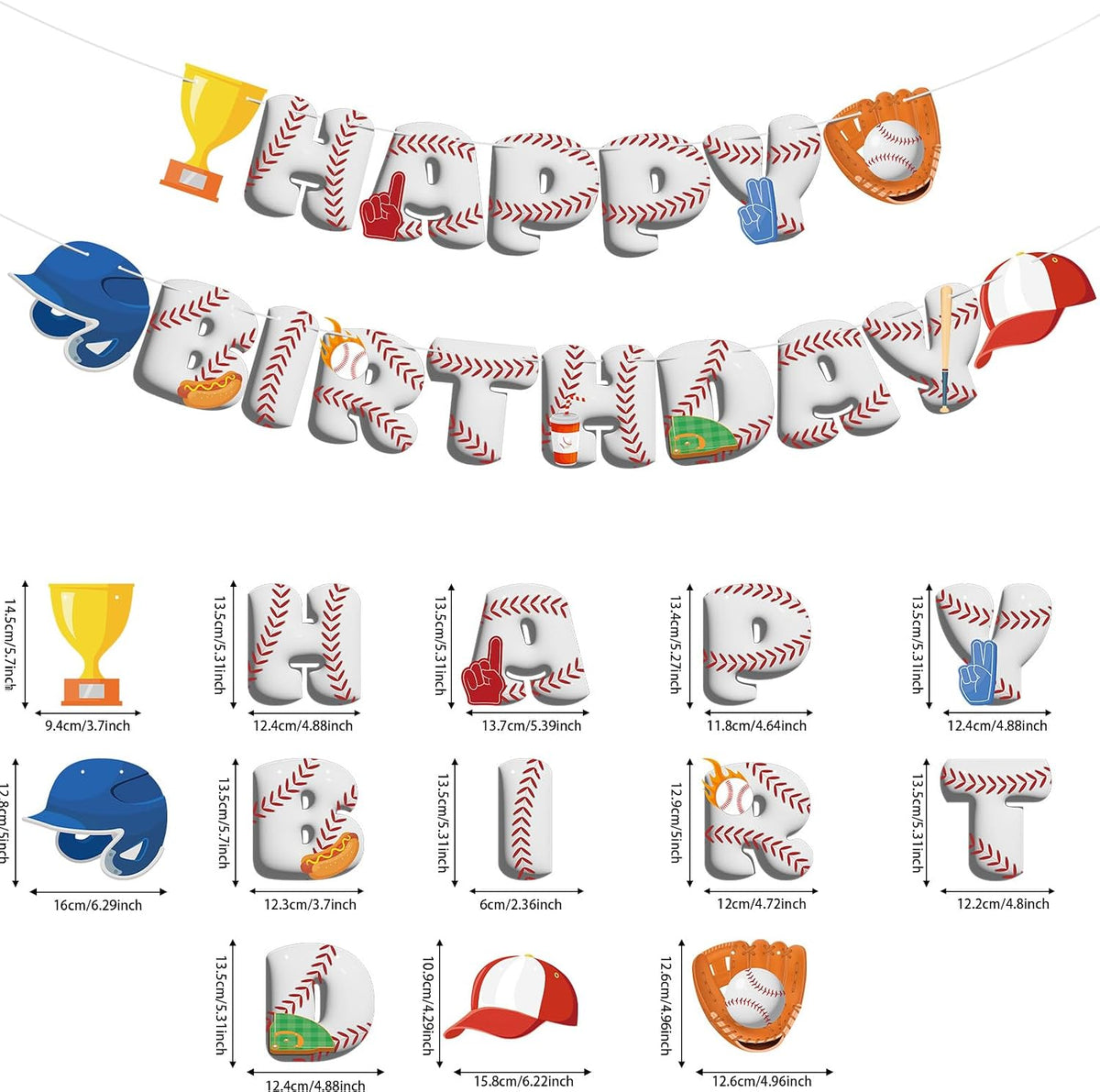Hxezoc fire truck happy birthday banner with 14 paper flags and 2 fire engine flags - view 26