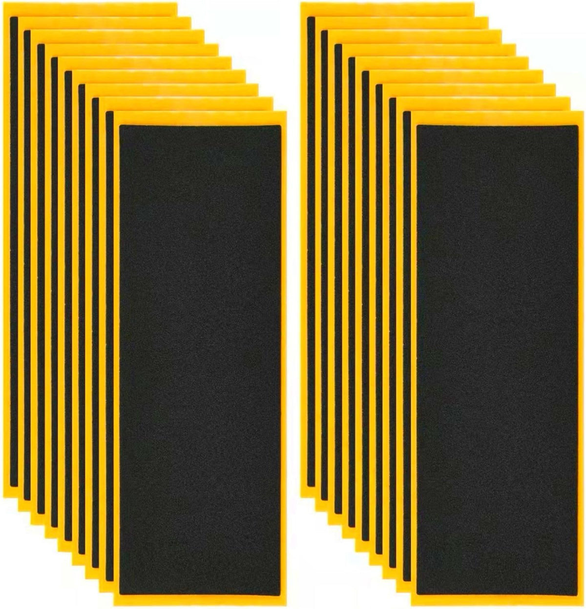 Fingerboard Grip Tape, PRO Quality 8 Sheets Foam Black Wooden Mini Skateboard Strong Adhesive - 8pcs
