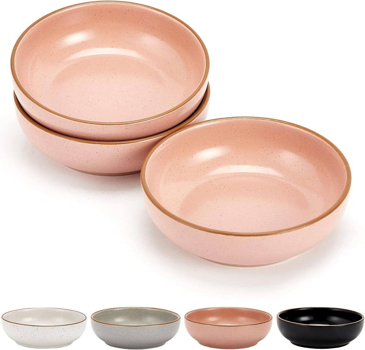 Ceramic Cat Bowls, Howise Pet Bowl Cat Dishes for Food and Water - pink
