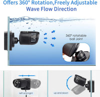 hygger Mini Wave Maker for 15-40 Gallon Aquarium with Magnetic Mount - 1056 GPH - image 2