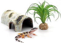 Reptile Hides and Caves Birch Tree Bark Trunk Habitats Decor Aquarium - Small