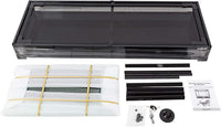 REPTI ZOO 67Gallon Reptile Large Terrarium Upgrade Glass Front Opening Tank Sliding Door with Screen Ventilation Reptile Terrarium About 48" x 18" x 18"(Knock-Down)