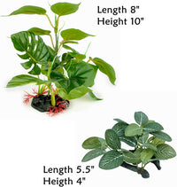 M2cbridge Artificial Fish Tank Plants Aquarium Plant Aquatic Water - 2pcs (Tall and Short) - image 2