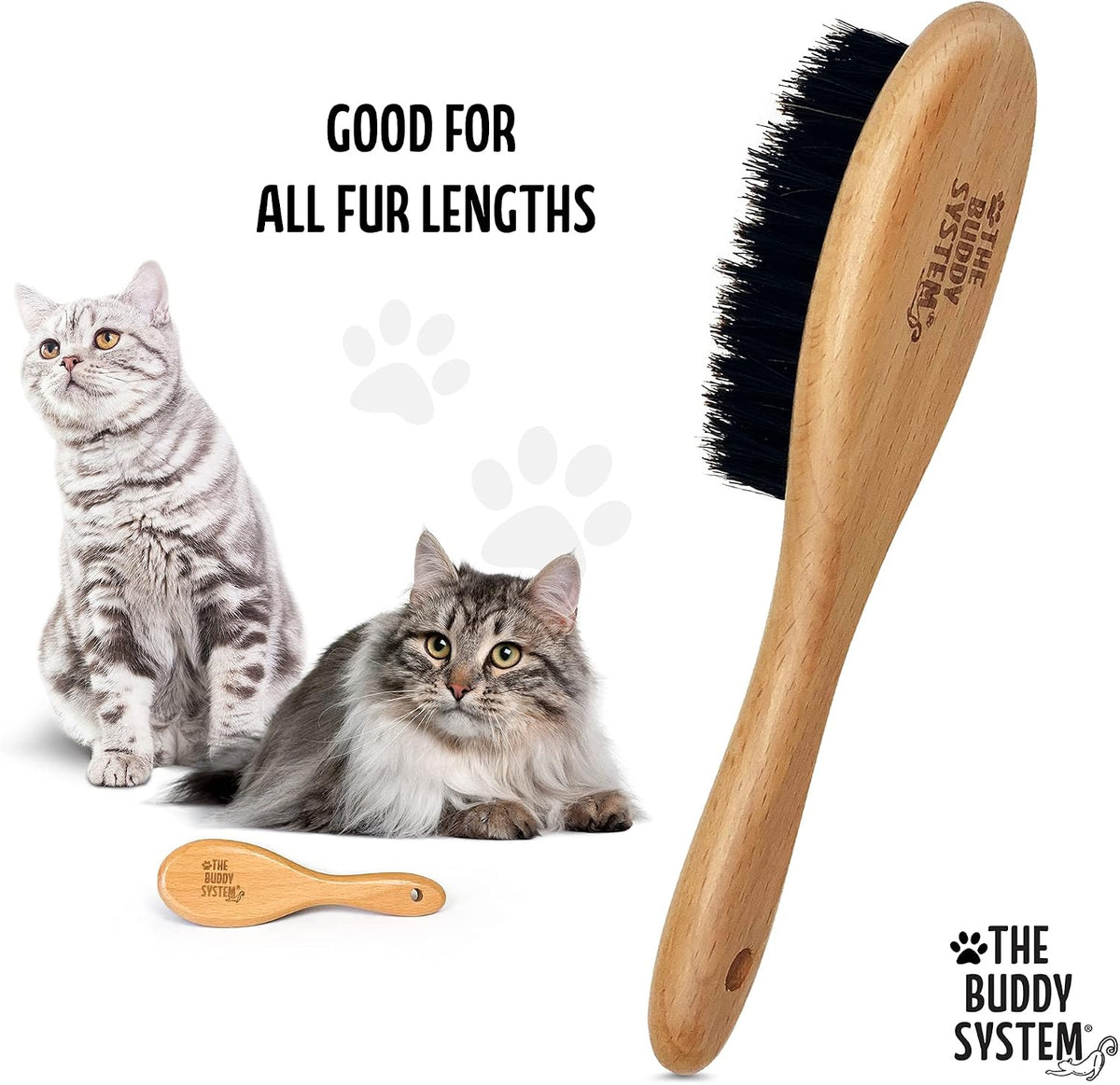 The Buddy System, Soft Cat Brush with Boar Bristles - image 3
