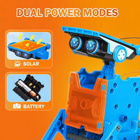 Solar Robot Building Kit, 12-in-1 STEM Robotic Toys for Kids Age 8-12 – Fun for Kids & Family - Blue - image 4
