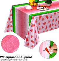 durony 2 Pieces Halloween Candy Corn Disposable Tablecloths 108 x 54 - 2 / Watermelon - image 4