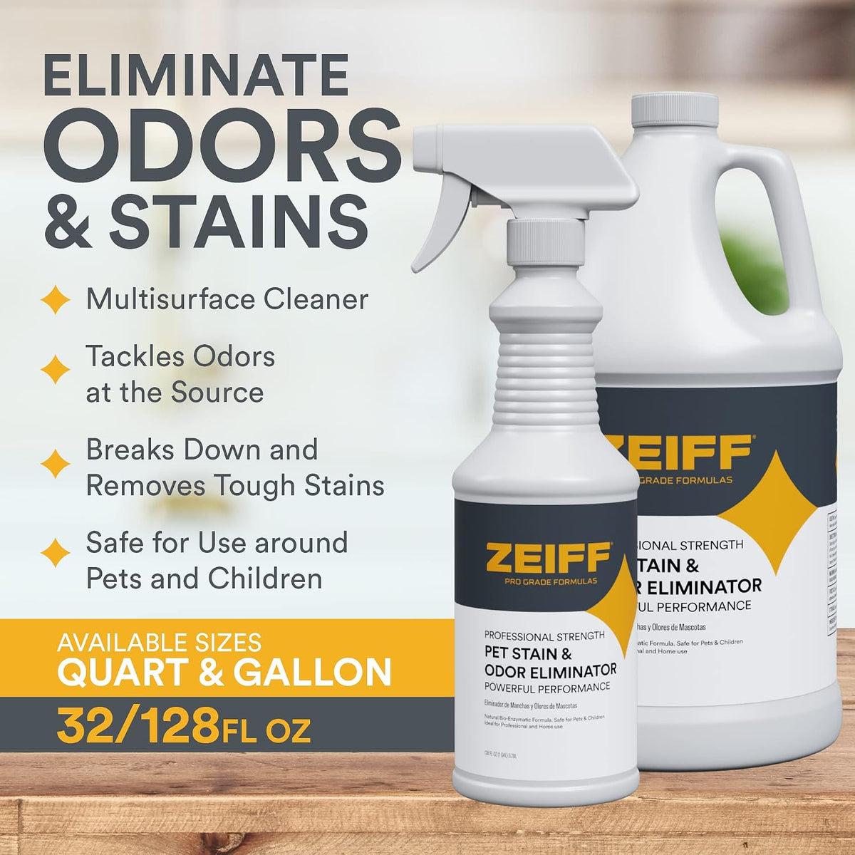 Zeiff Pet Stain and Odor Remover - Pet Stain & Odor Eliminator / 32 Fl Oz (Pack of 1) - image 2