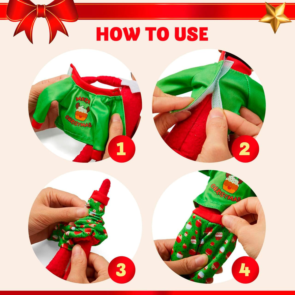 JOYIN 4 Pcs Christmas Elf Accessories - Cute - image 4