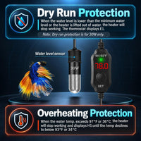 AquaMiracle 5V/2A USB 10W Super Mini Aquarium Heater for Tanks up - ≤ 6 Gal Tanks - image 2