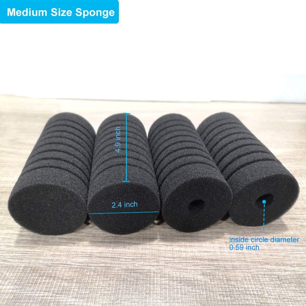 Hygger Aquarium Double Sponge Filter, Comes with 2 Spare Sponges - Sponge M (15-55 gallon) - image 3