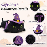 MaoGoLan 44 inch black cat plush body pillow with yellow eyes - view 11
