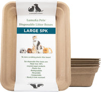 LumaKa Pets disposable cat litter box made of extra thick recycled cardboard